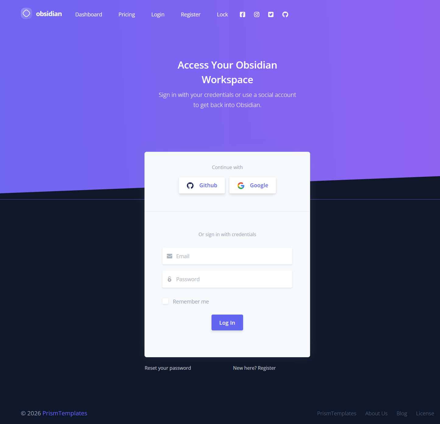 Obsidian Dashboard PRO