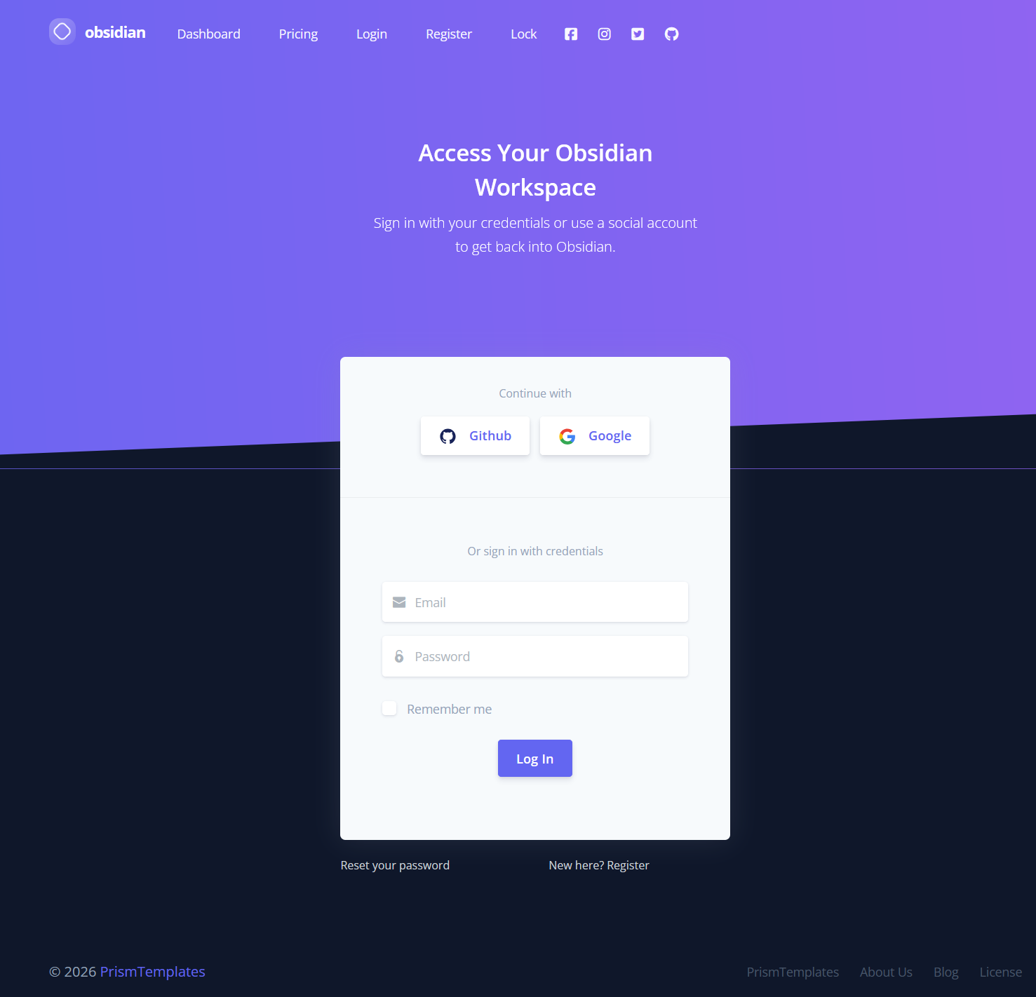 Obsidian Dashboard PRO