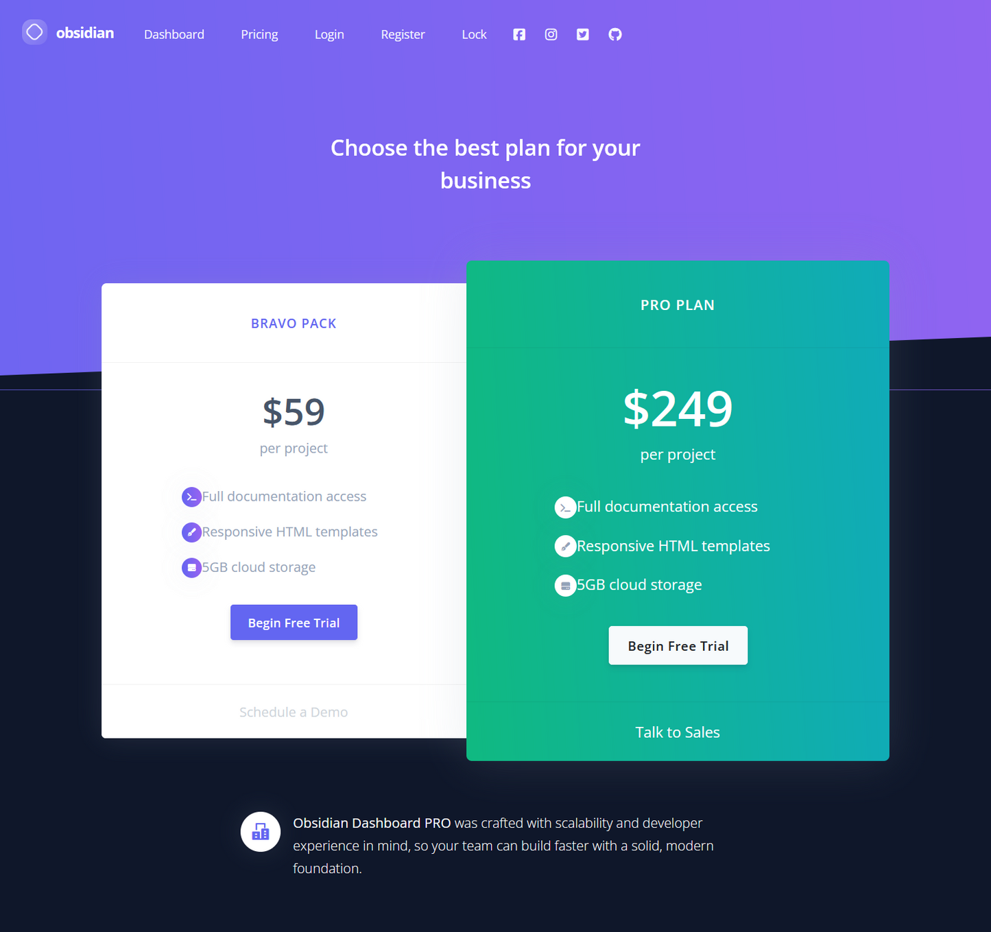 Obsidian Dashboard PRO