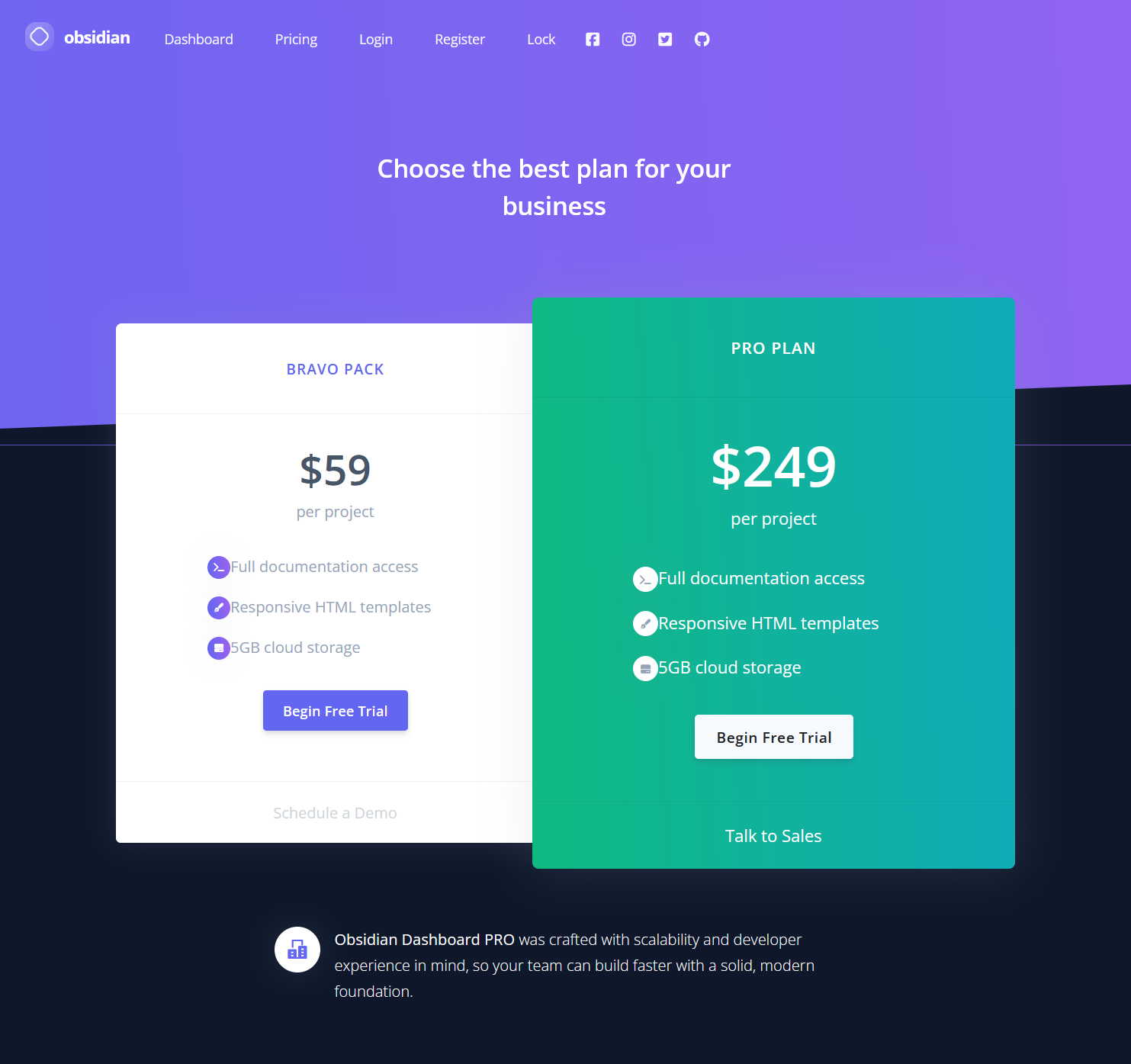 Obsidian Dashboard PRO